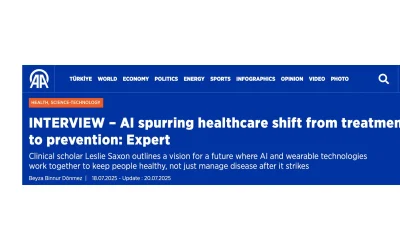 Dr. Leslie Saxon Interviewed by Anadolu Agency on AI and Wearables in Healthcare